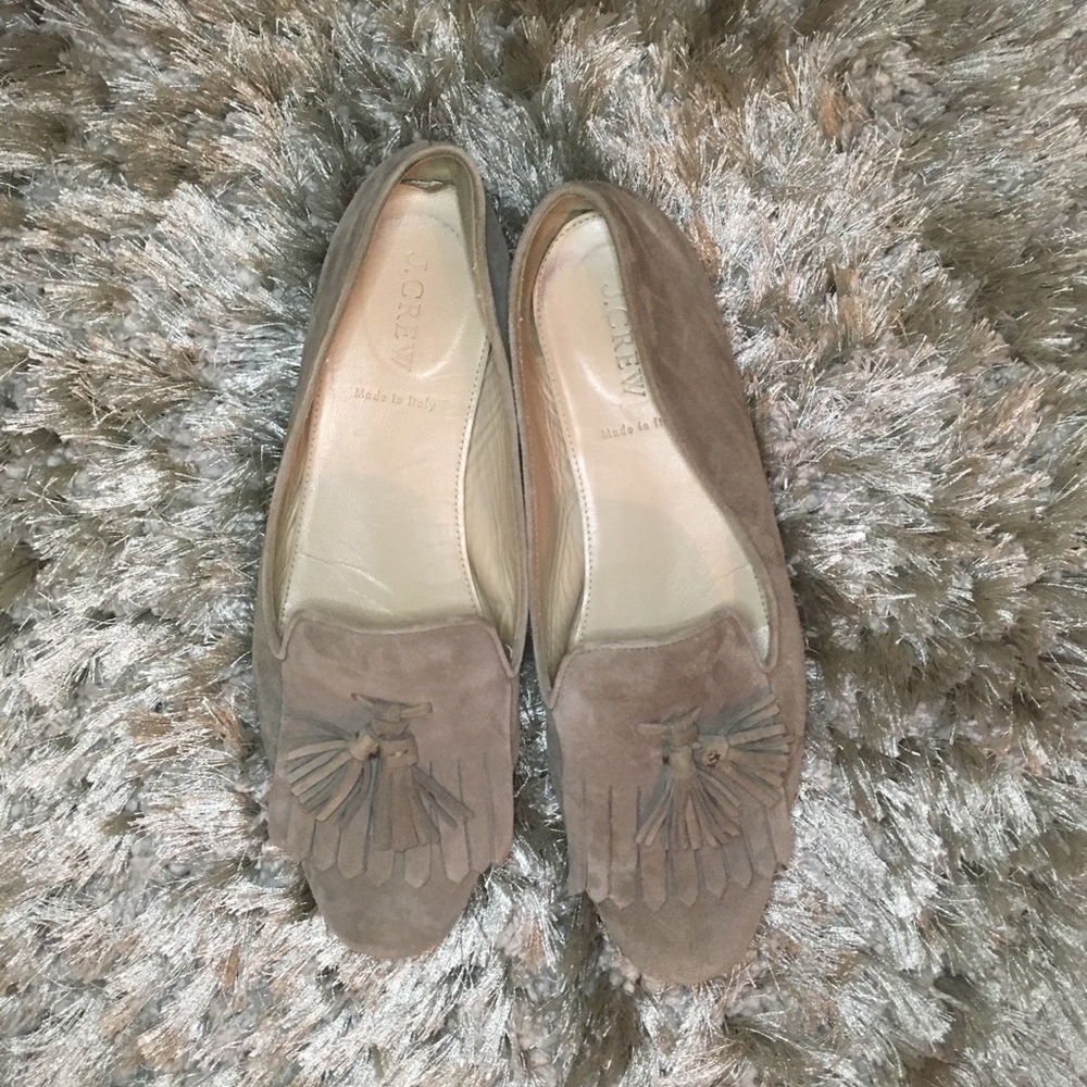 J Crew suede loafers